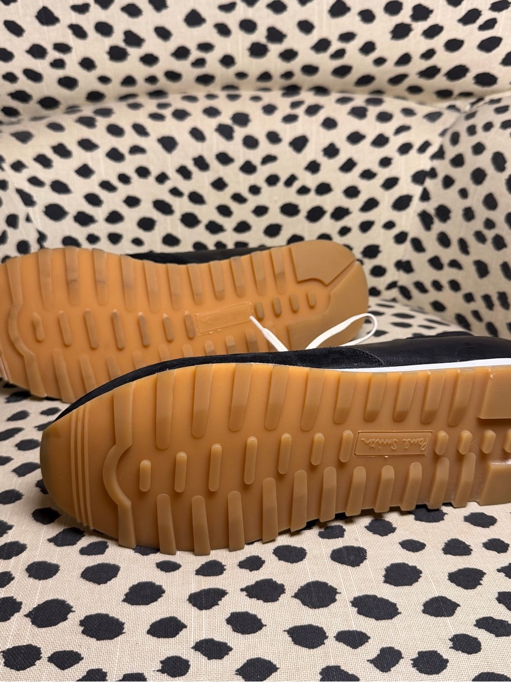 Paul Smith Black Leather & Suede Men's Sneakers with Cream Laces - Picture 6 of 6